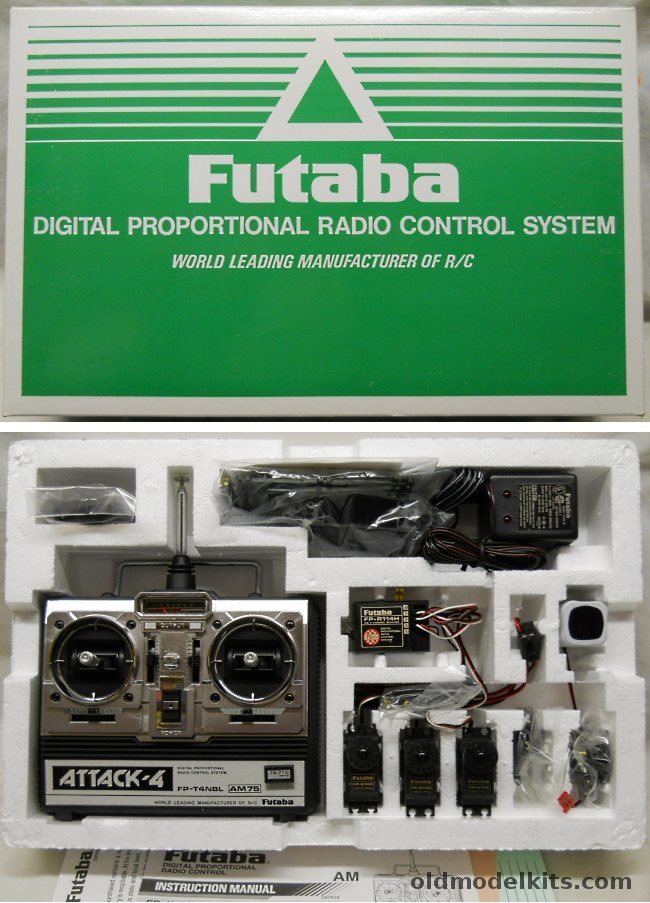 Futaba Attack-4 FP-4NBL AM Digital Proportional R/C System With 4 Servos / Receiver / Batteries / Charger / Transmitter and Accessories - 75 MHz, FUT1512 plastic model kit
